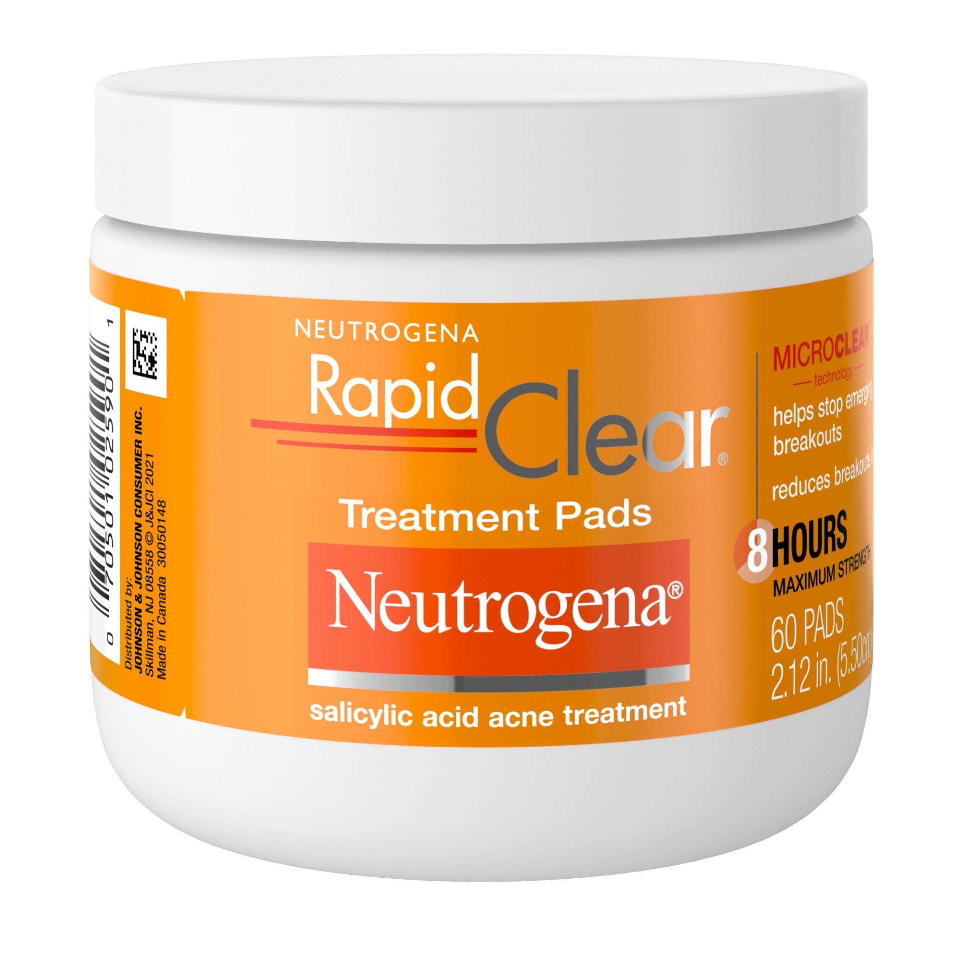 slide 1 of 5, Neutrogena Rapid Clear Maximum Strength Acne Face Pads with 2% Salicylic Acid Acne Treatment Medication to Help Fight Breakouts, Oil-Free Facial Cleansing Pads for Acne-Prone Skin, 60 ct