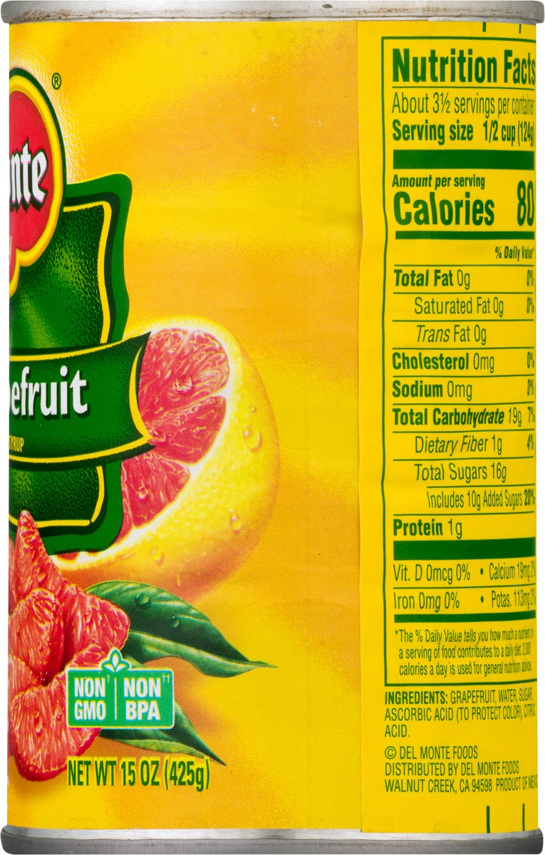 slide 7 of 9, Del Monte In Extra Light Syrup Red Grapefruit 15 oz, 15 oz