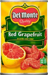 Del Monte In Extra Light Syrup Red Grapefruit 15 oz