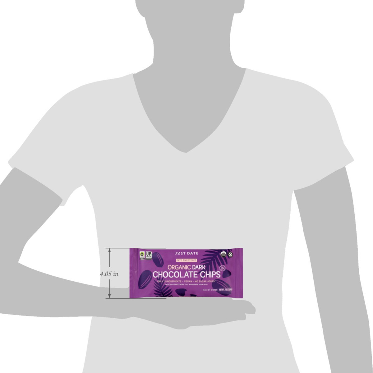 slide 13 of 14, Just Date Organic Dark Chocolate Chips 7 oz, 7 oz