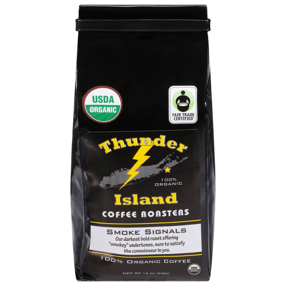 slide 10 of 11, Thunder Island Coffee Roasters Whole Beab Smoke Signals- 12 oz, 12 oz
