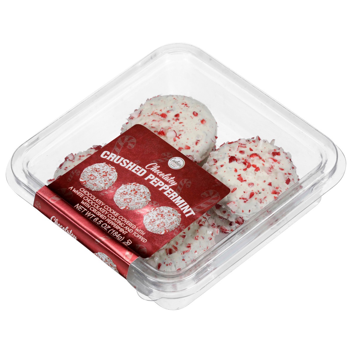 slide 3 of 4, Cookies United Crushed Peppermint Chocolatey Cookie 6.5 oz, 65 oz