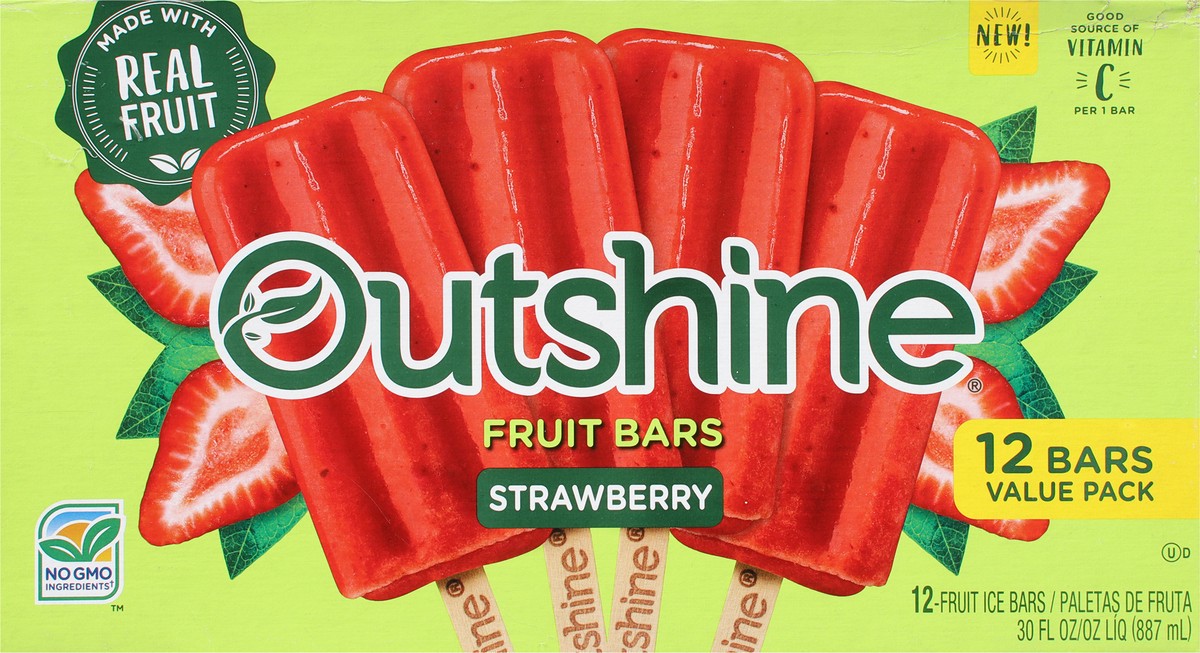 Outshine Strawberry Fruit Bars Value Pack 12 ea 12 ct Shipt