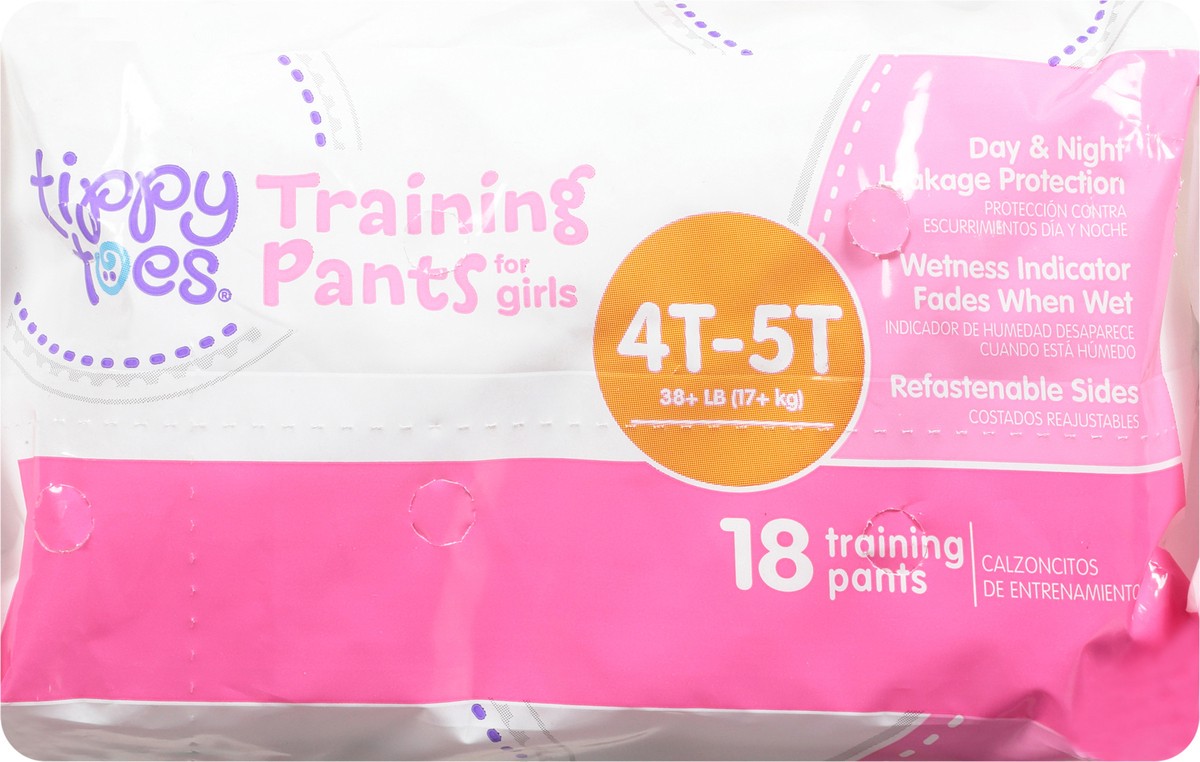 slide 8 of 9, Tippy Toes Training Pants for Girls 18 Each, 18 ct