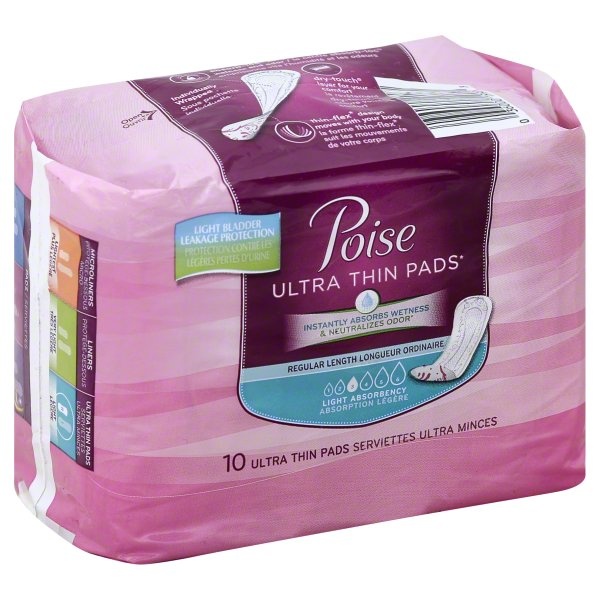 slide 1 of 1, Poise Ultra Thins Petite Pack for Light Bladder Leakage, 10 ct