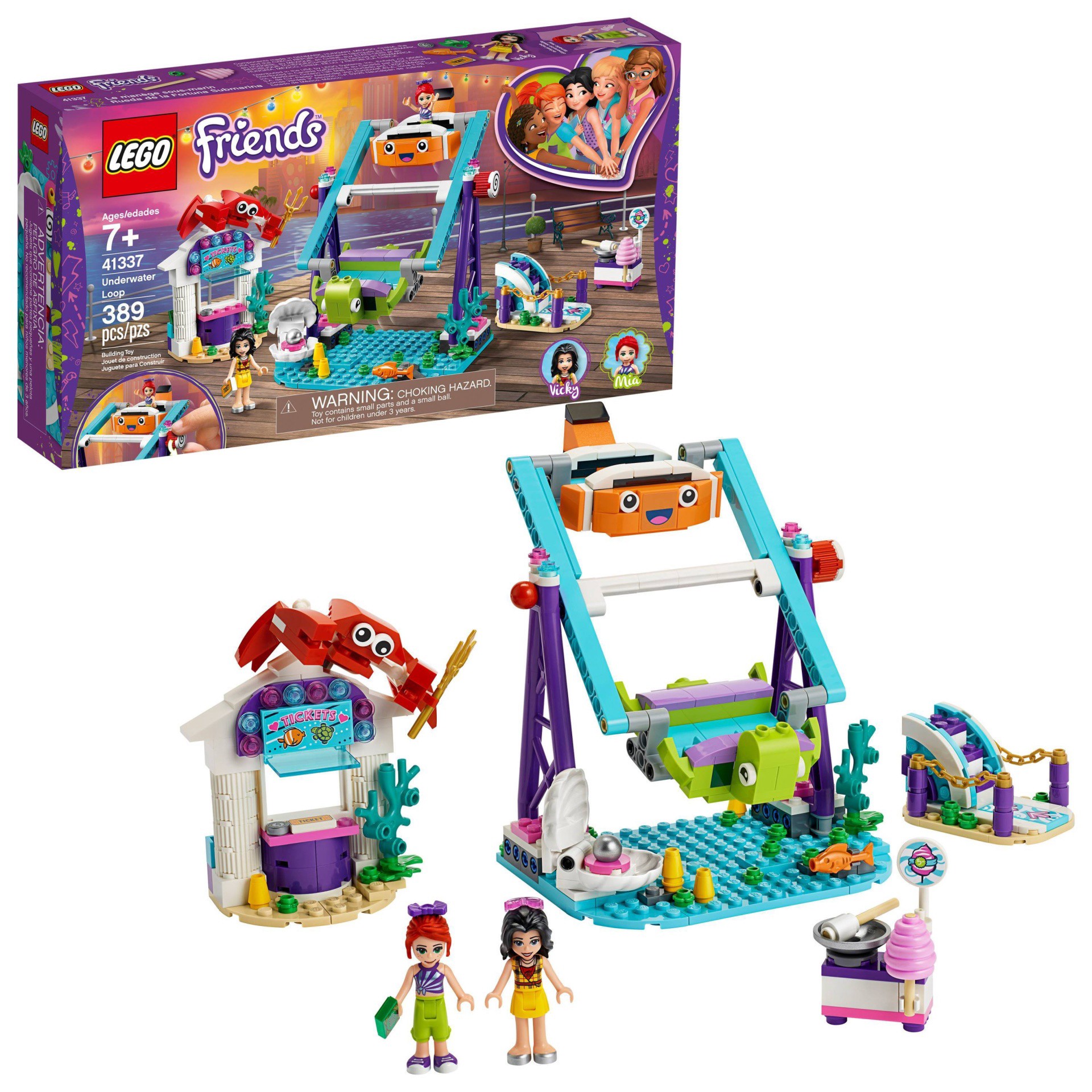 slide 1 of 7, LEGO Friends Underwater Loop 41337 Amusement Park Building Kit with Mini Dolls for Group Play, 1 ct