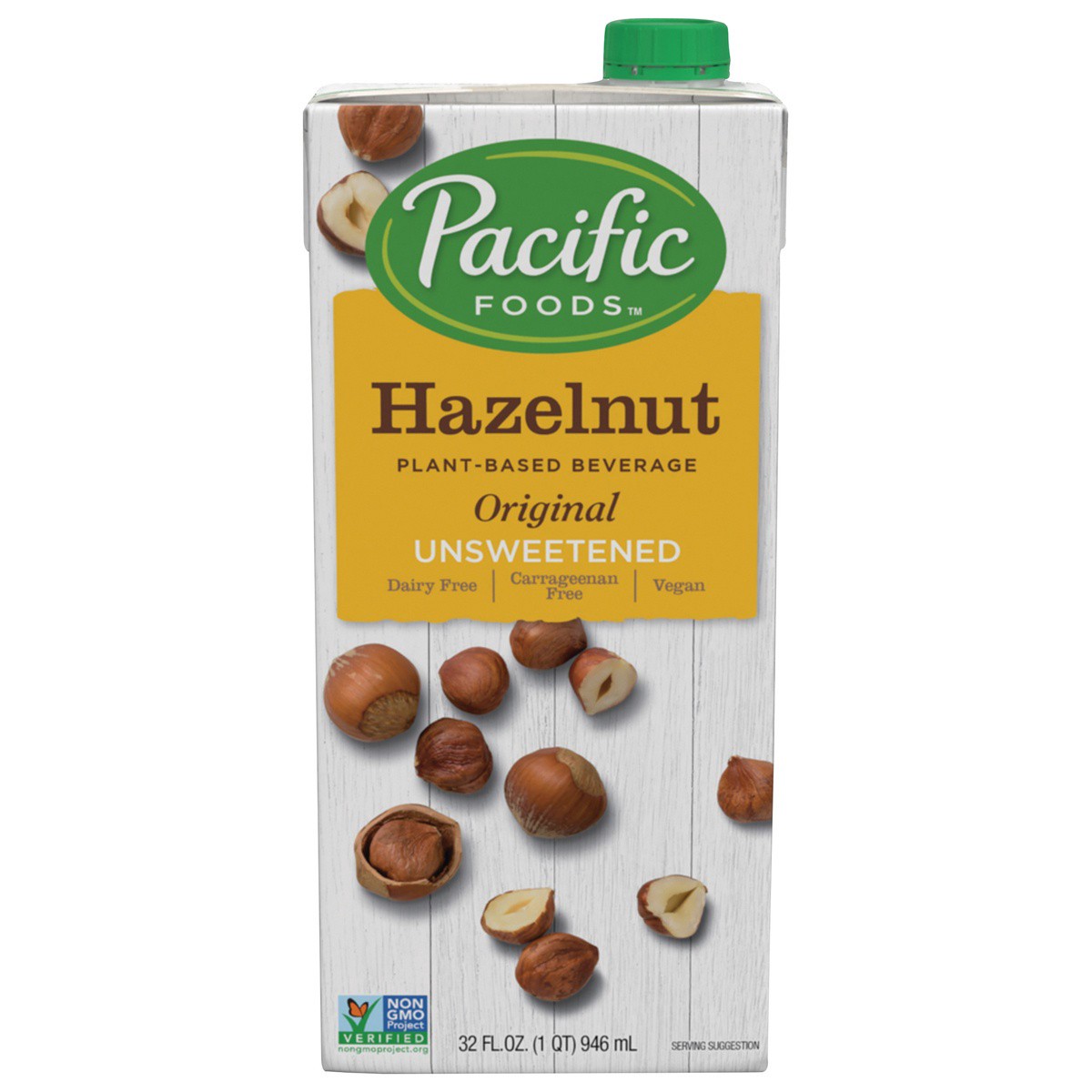 slide 1 of 5, Pacific Foods Hazelnut Unsweetened Original Plant-Based Beverage, 32oz, 32 oz