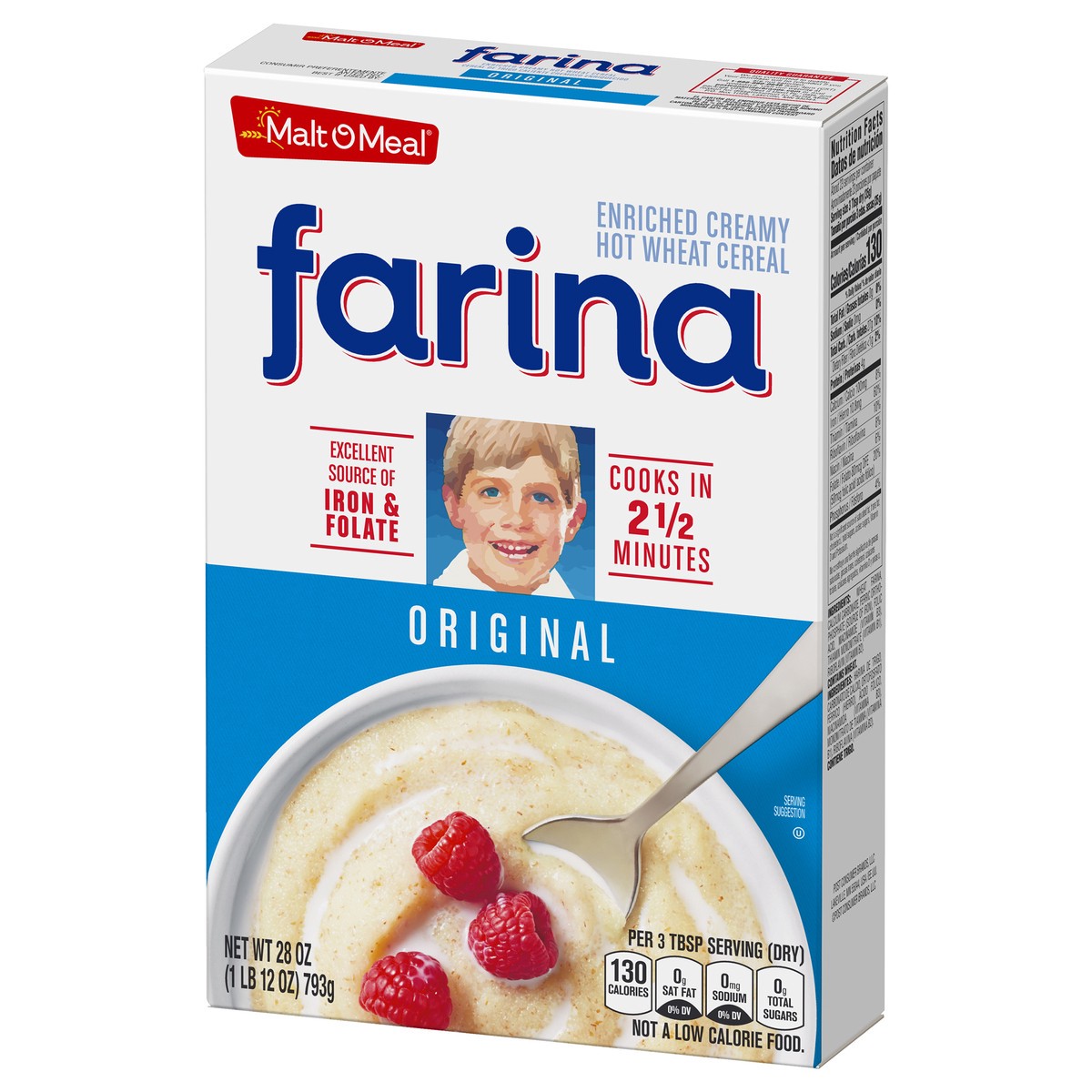 slide 2 of 12, Malt-O-Meal Farina, Original Farina Breakfast Cereal, Quick Cooking, 28 Ounce – 1 count, 28 oz