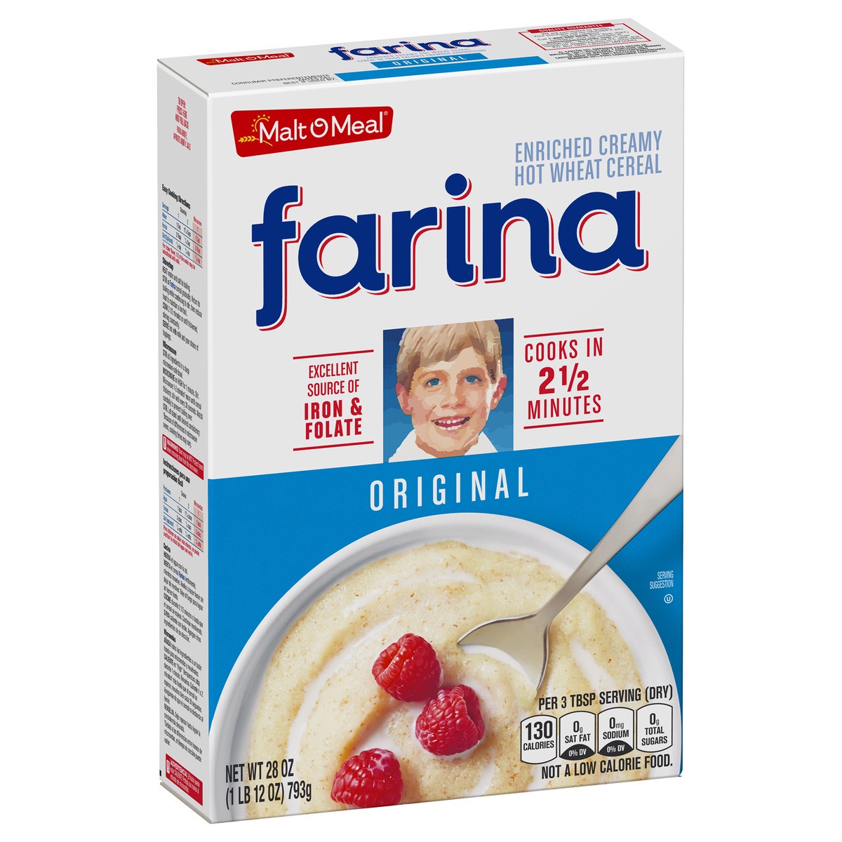 slide 6 of 12, Malt-O-Meal Farina, Original Farina Breakfast Cereal, Quick Cooking, 28 Ounce – 1 count, 28 oz