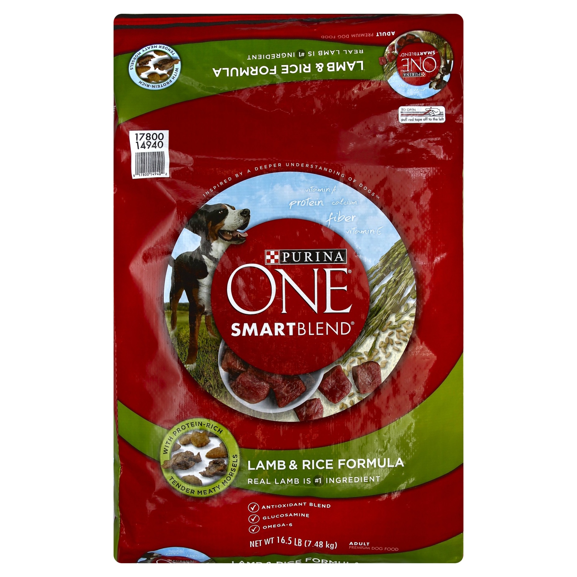 Purina ONE SmartBlend Lamb & Rice Formula Adult Premium Dry Dog Food 16.5 lb Shipt