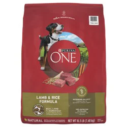 Purina ONE Dry Dog Food Lamb and Rice Formula - 16.5 lb. Bag