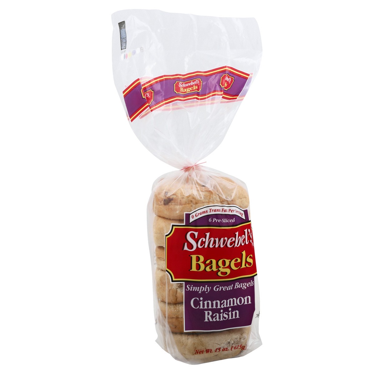 slide 9 of 9, Schwebel's Schwebels Cinnamon Raisin Bagel, 15 oz