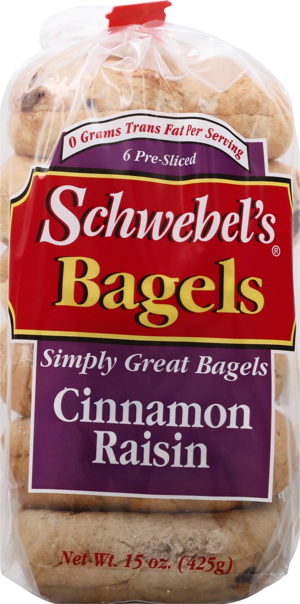 slide 2 of 9, Schwebel's Schwebels Cinnamon Raisin Bagel, 15 oz