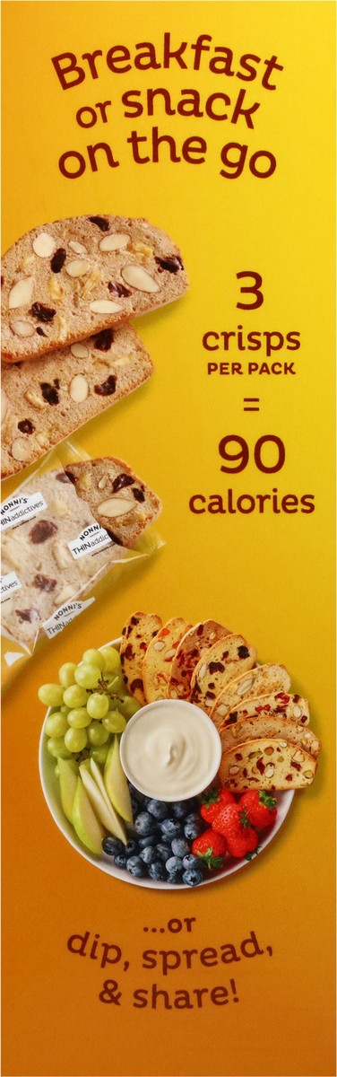 slide 9 of 14, Nonni's THINaddictives Banana Dark Chocolate Almond Crisps, 6-ct Carton 4.4oz, 6 ct