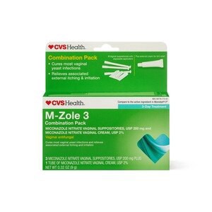 slide 1 of 1, Cvs Health Miconazole 3 Day Combination Pack, 0.32 Oz, 1 ct