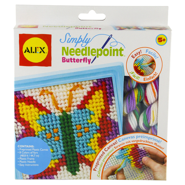 slide 1 of 1, Alex Craft Simply Needlepoint Butterfly, 1 ct