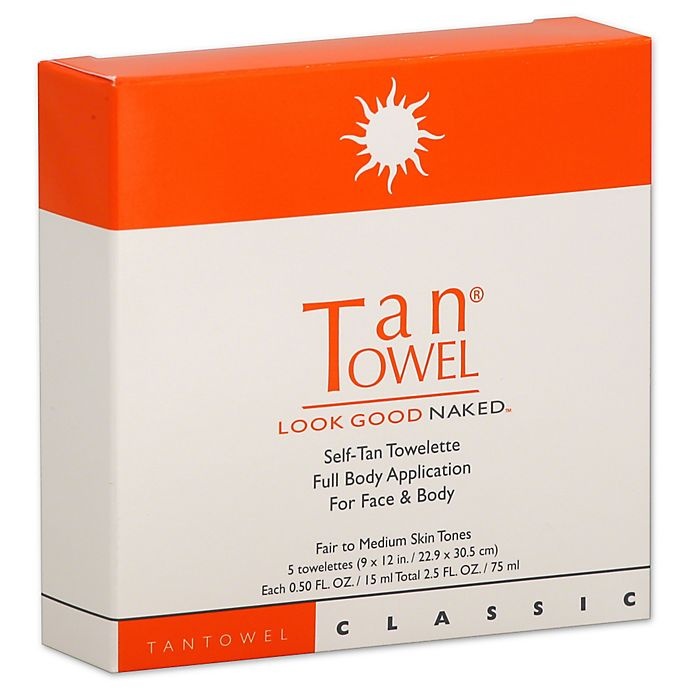 slide 1 of 1, TanTowel Tan Towel Full Body Classic Self-Tan Towelettes, 5 ct