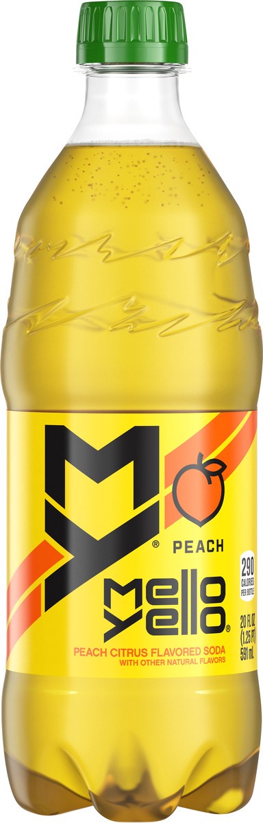 slide 1 of 8, Mello Yello Peach Soda - 20 oz, 20 oz