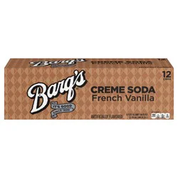 Barq's Barqs French Vanilla Cream Soda Fridge Pack Cans, 12 fl oz, 12 Pack