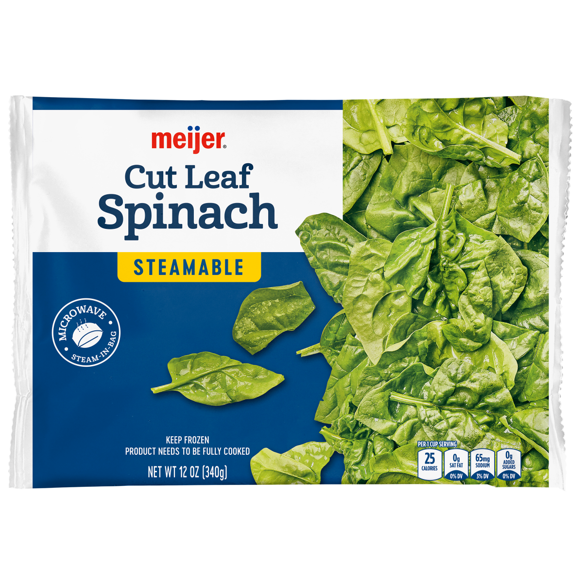 slide 1 of 5, Meijer Cut Leaf Spinach, 12 oz