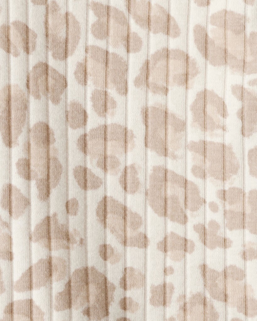 slide 2 of 2, Oshkosh Baby Girl Leopard Long-Sleeve Top - Cream Cream 24M, 1 ct