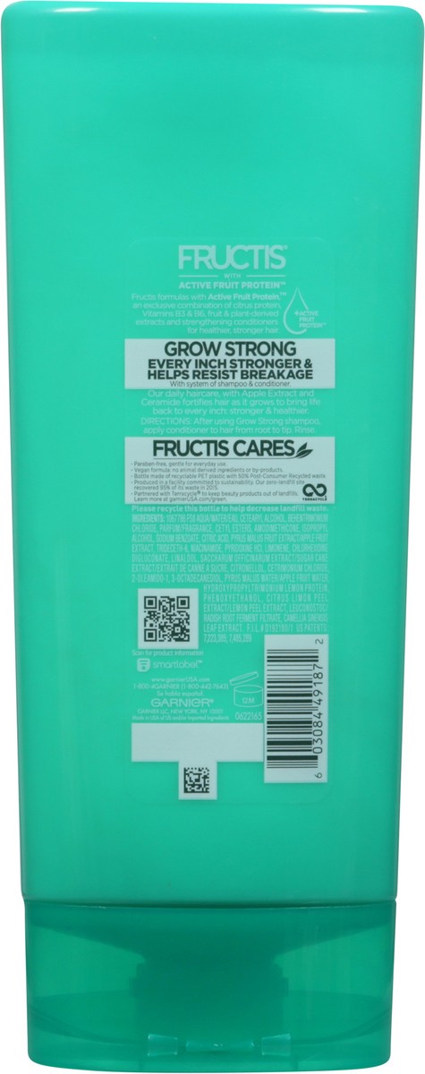 slide 5 of 9, Garnier With Active Fruit Protein Grow Strong Fortifying Conditioner With Apple Extract & Ceramide, 21 oz