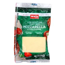 Weis Quality Mozzarella Natural Slice Cheese - 8 oz