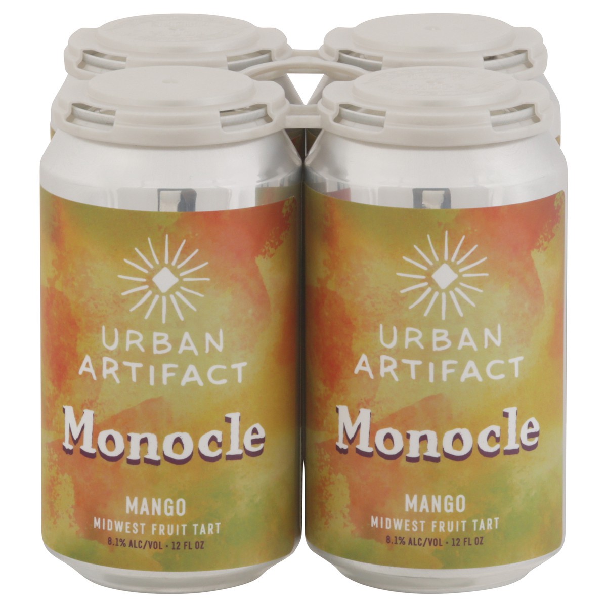 slide 6 of 11, Urban Artifact Monocle Mango Beer 4 - 12 fl oz Cans, 4 ct; 12 oz