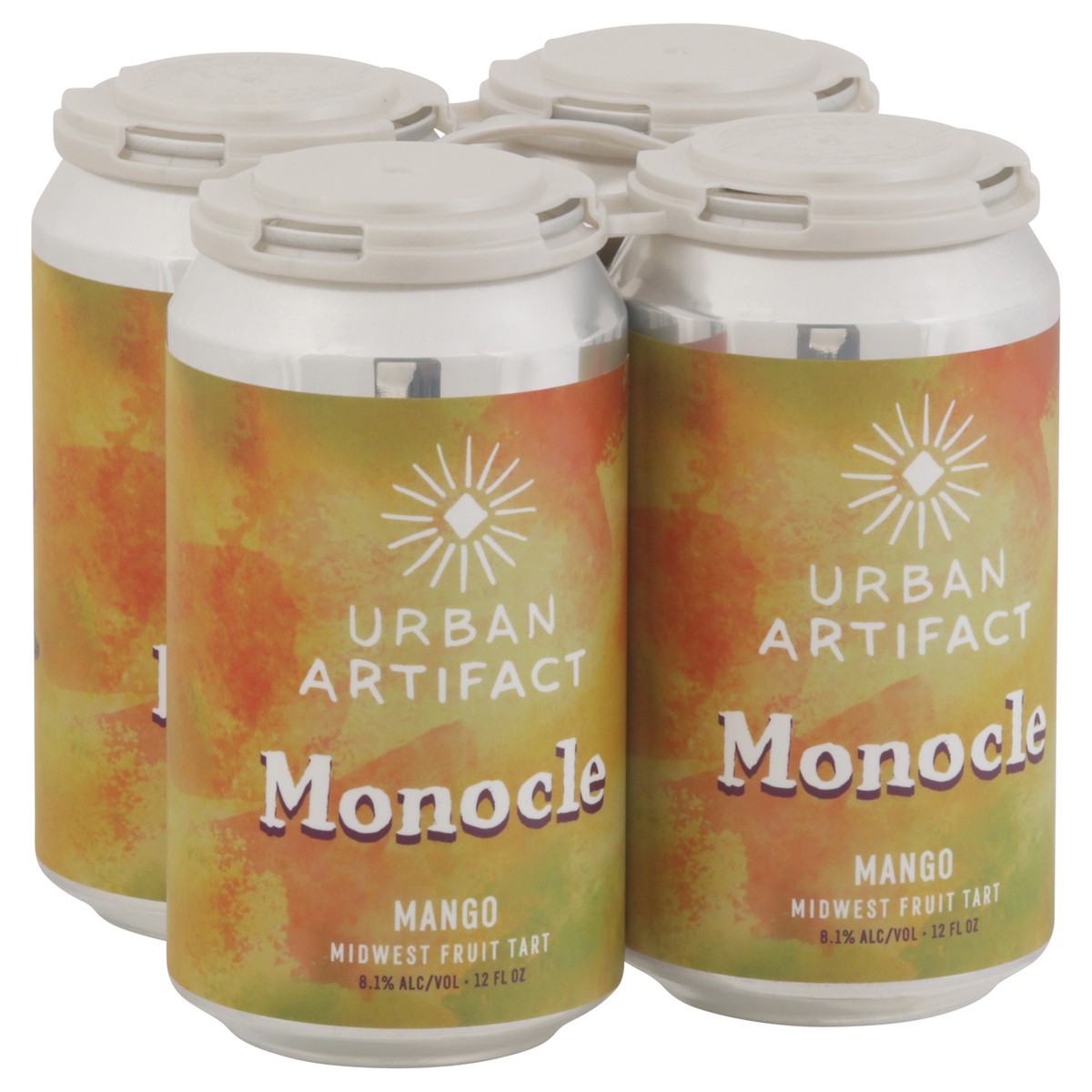 slide 4 of 11, Urban Artifact Monocle Mango Beer 4 - 12 fl oz Cans, 4 ct; 12 oz