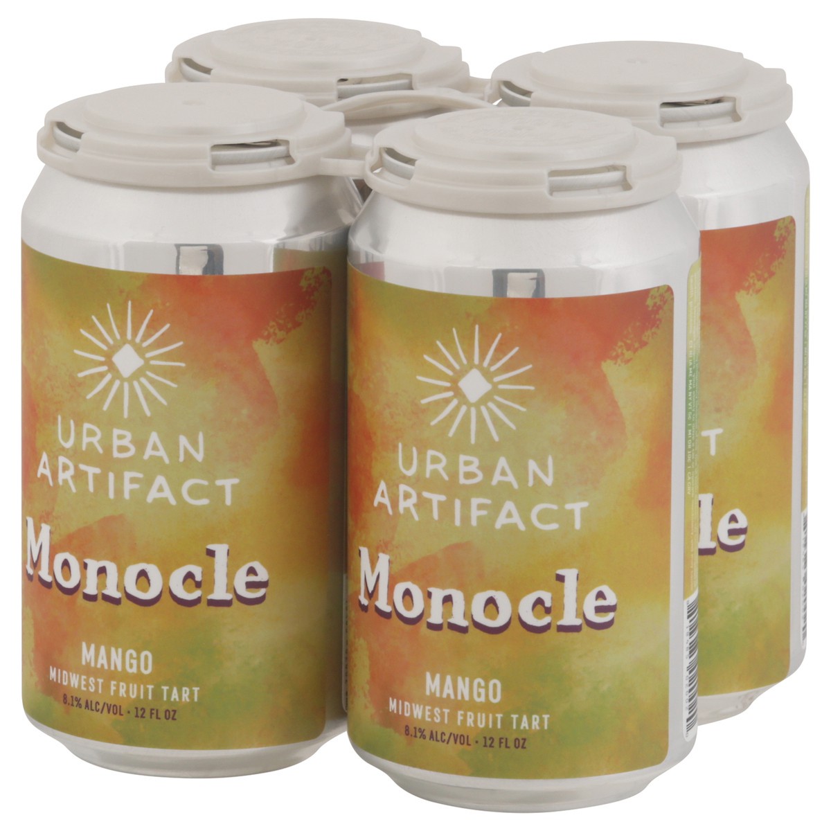 slide 5 of 11, Urban Artifact Monocle Mango Beer 4 - 12 fl oz Cans, 4 ct; 12 oz