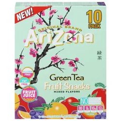 AriZona Green Tea Mixed Flavors Fruit Snacks 10 - 0.9 oz Bags