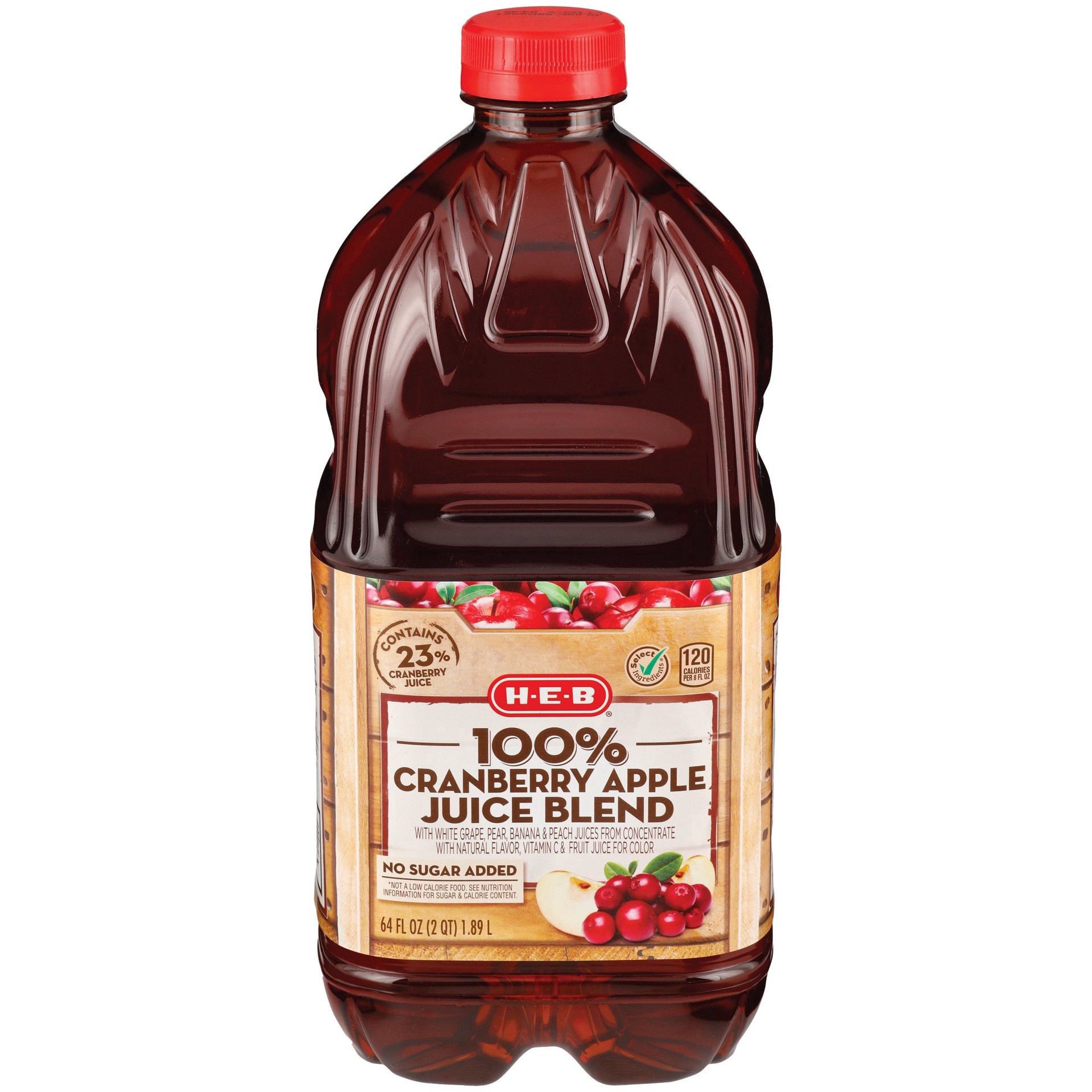 slide 1 of 1, H-B 100% Juice Cranberry Apple Blend- 64 fl oz, 64 fl oz