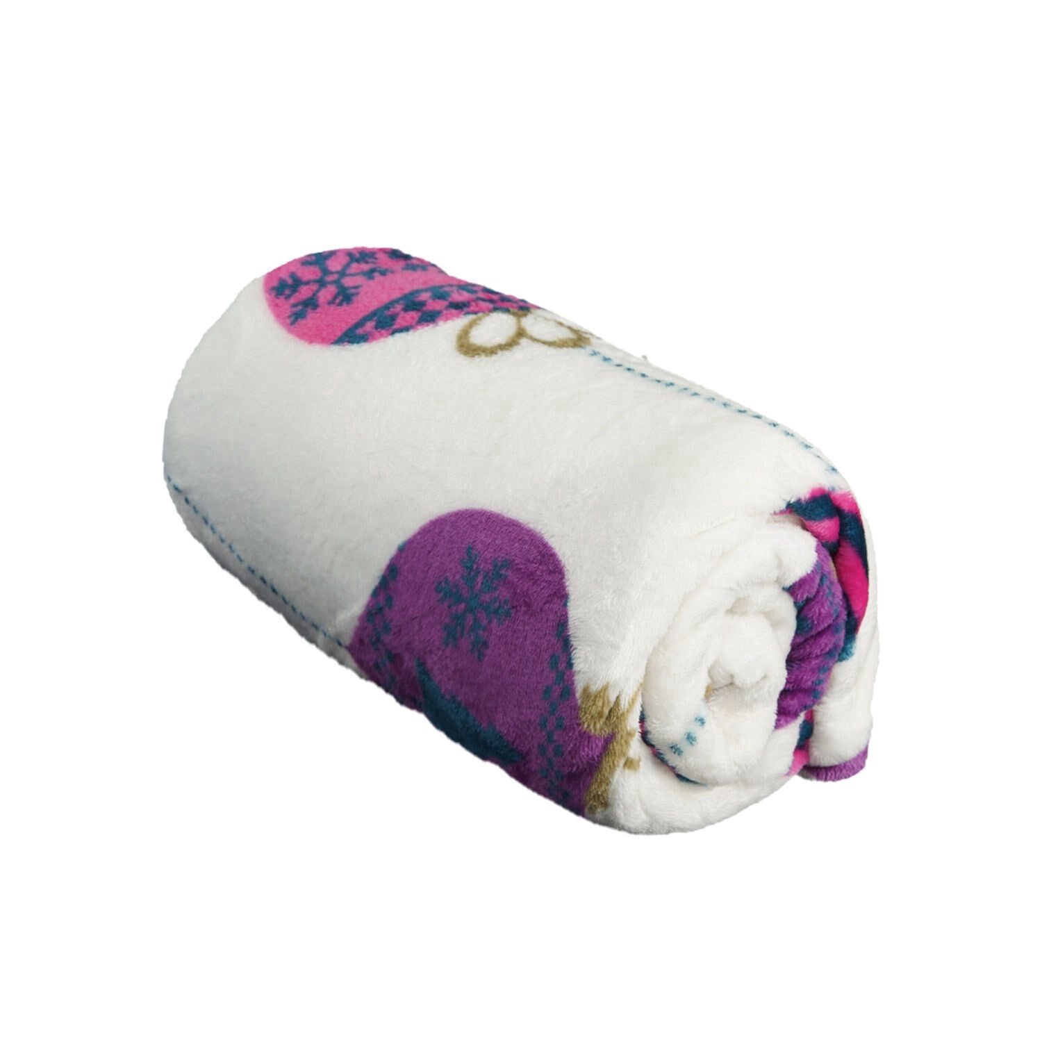 slide 3 of 3, Joyward Flannel Throw Blanket, Ornaments, 50 X 60 In, 1 ct