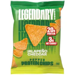 Legendary Foods Popped Jalapeno Cheddar Flavored Protein Chips 1.2 oz