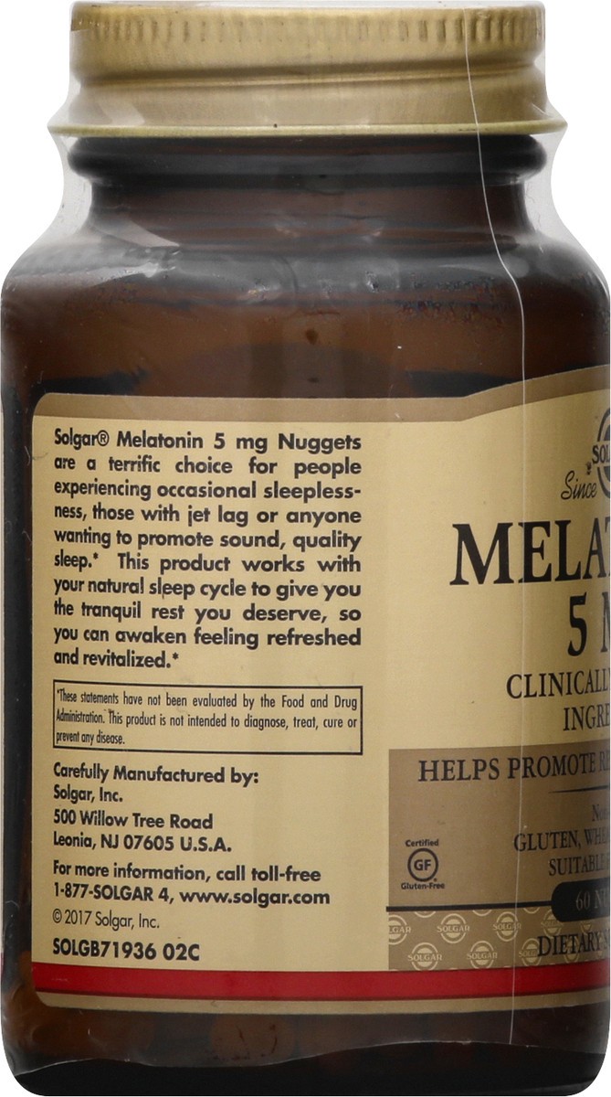 slide 12 of 12, Solgar 5 mg Nuggets Melatonin 60 ea, 60 ct