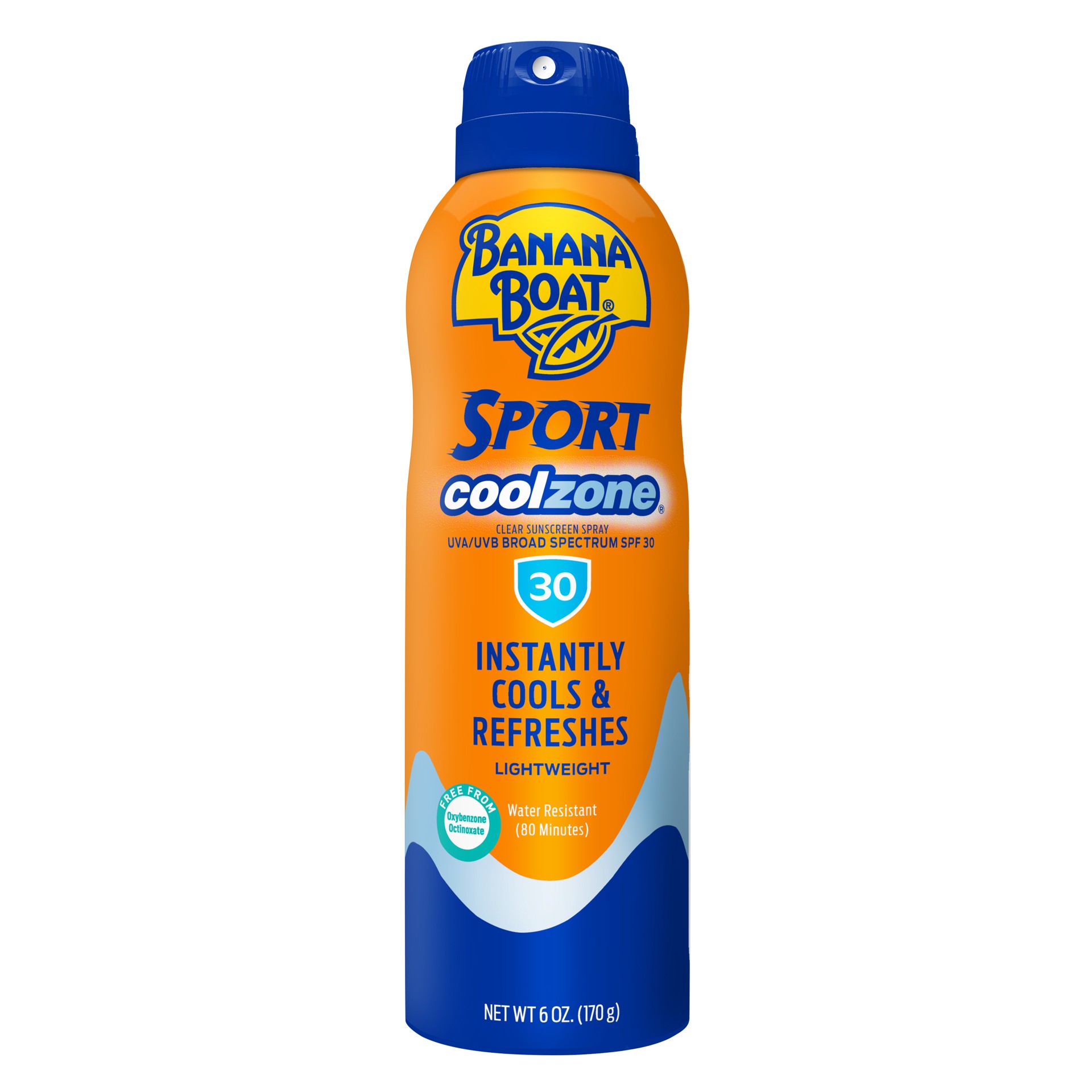 slide 1 of 8, Banana Boat Sport Cool Zone Spf 30 Sunscreen Spray, 6 oz