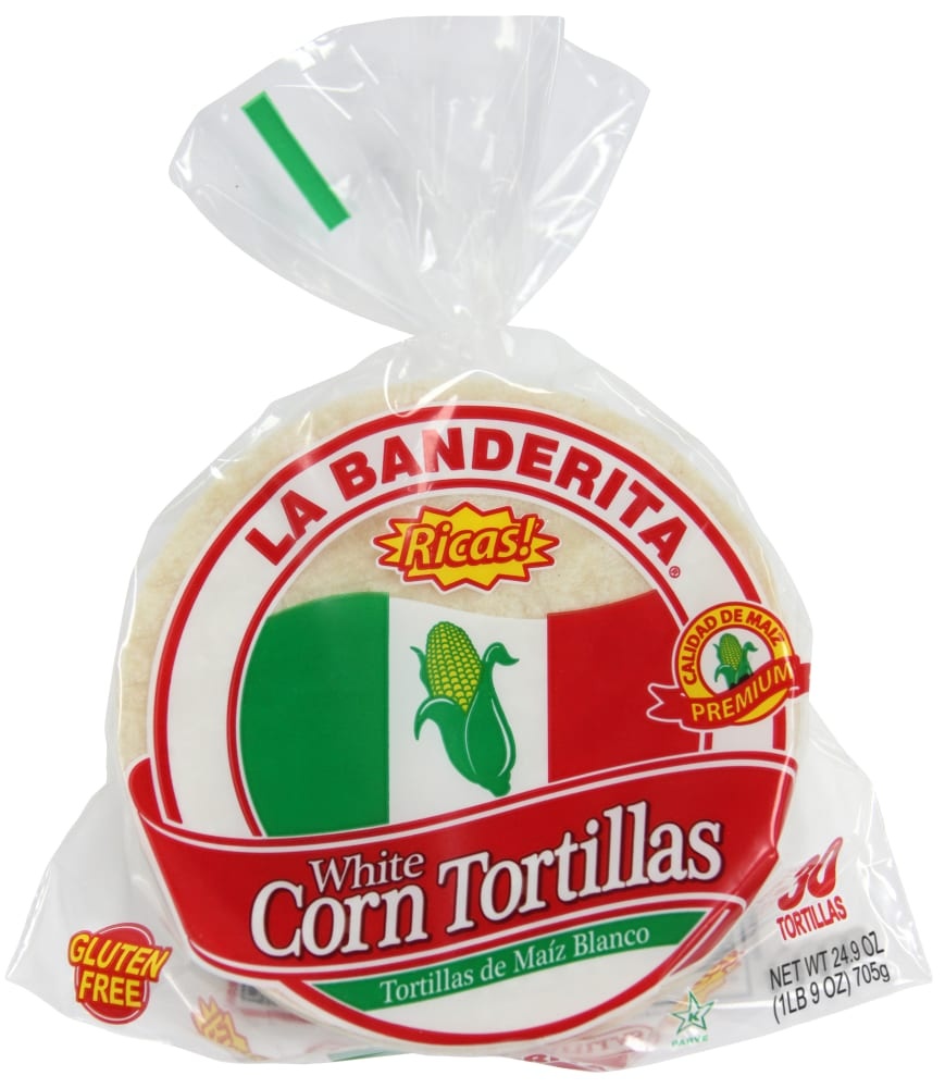 slide 1 of 1, La Banderita White Corn Tortillas, 30 ct / 24.9 oz