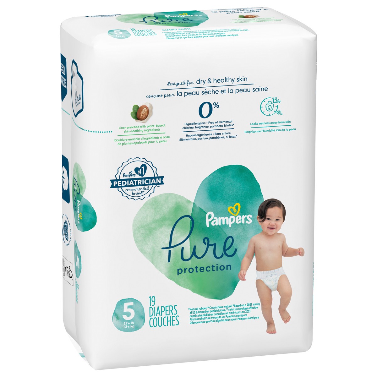slide 4 of 8, Pure Protection Diapers Size 5 19 Count, 19 ct