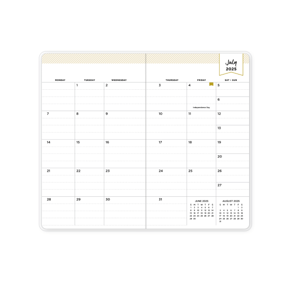 slide 9 of 9, 2025-2027 Day Designer 2-Year Monthly Academic Planner, 3-5/8"" x 6-1/8"", Swiss Dot Blush, July 2025 To June 2027, 151666, 1 ct