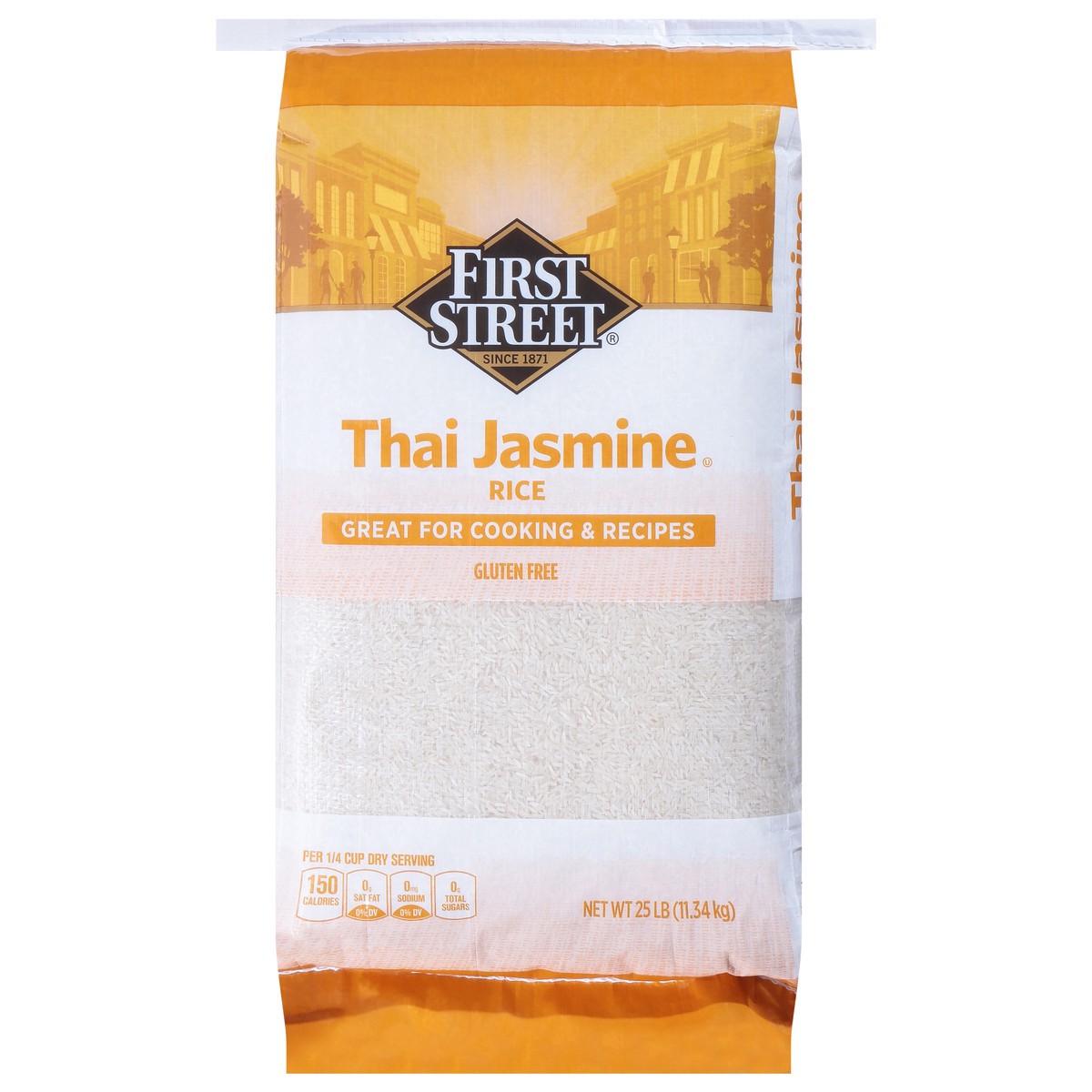 slide 3 of 4, First Street Jasmine Rice, 25 lb