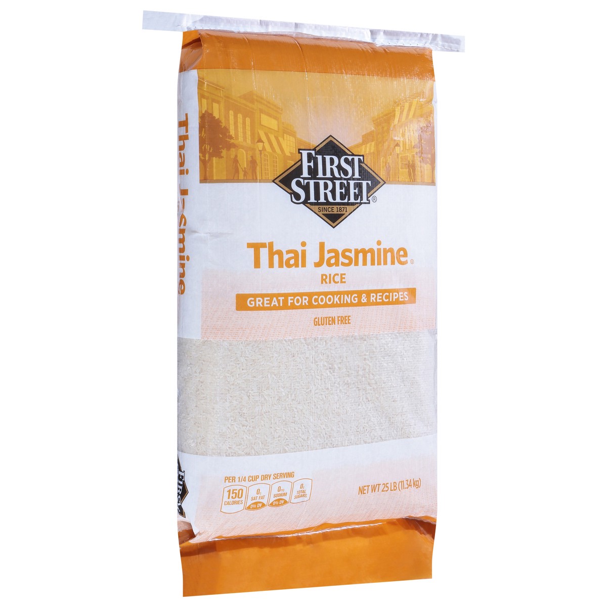 slide 2 of 4, First Street Jasmine Rice, 25 lb