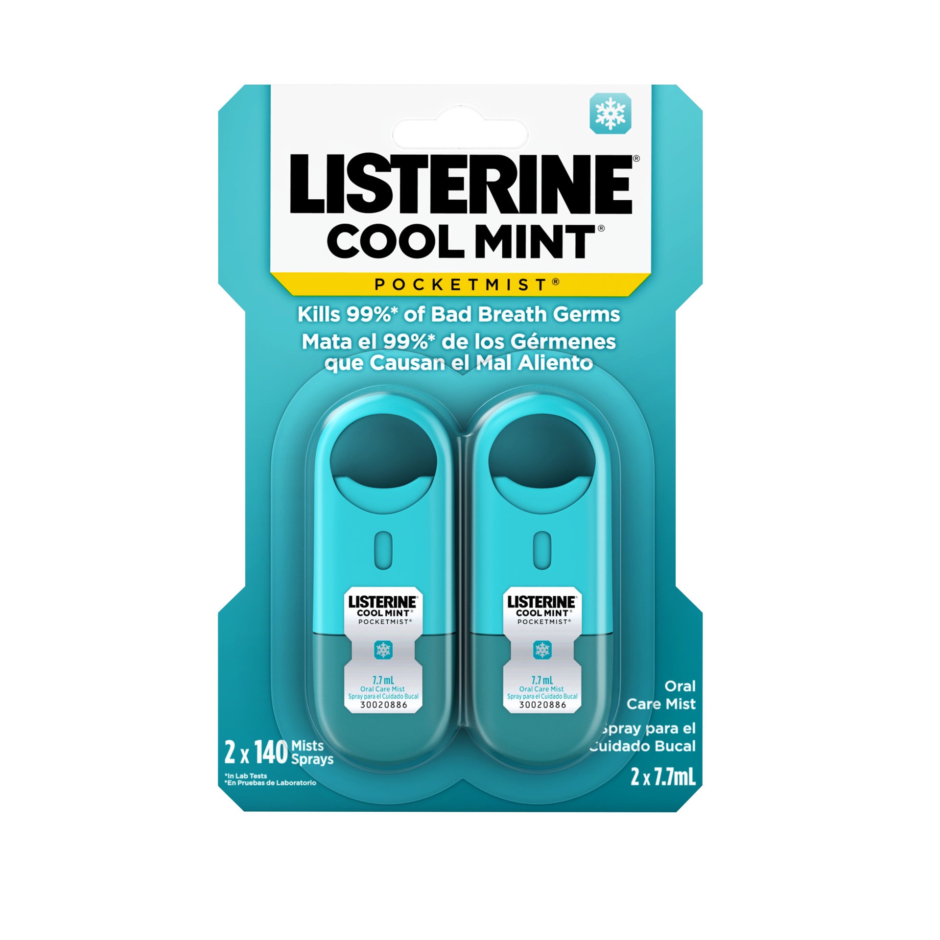 slide 4 of 10, Listerine Pocketmist Cool Mint Breath Spray, 2 ct