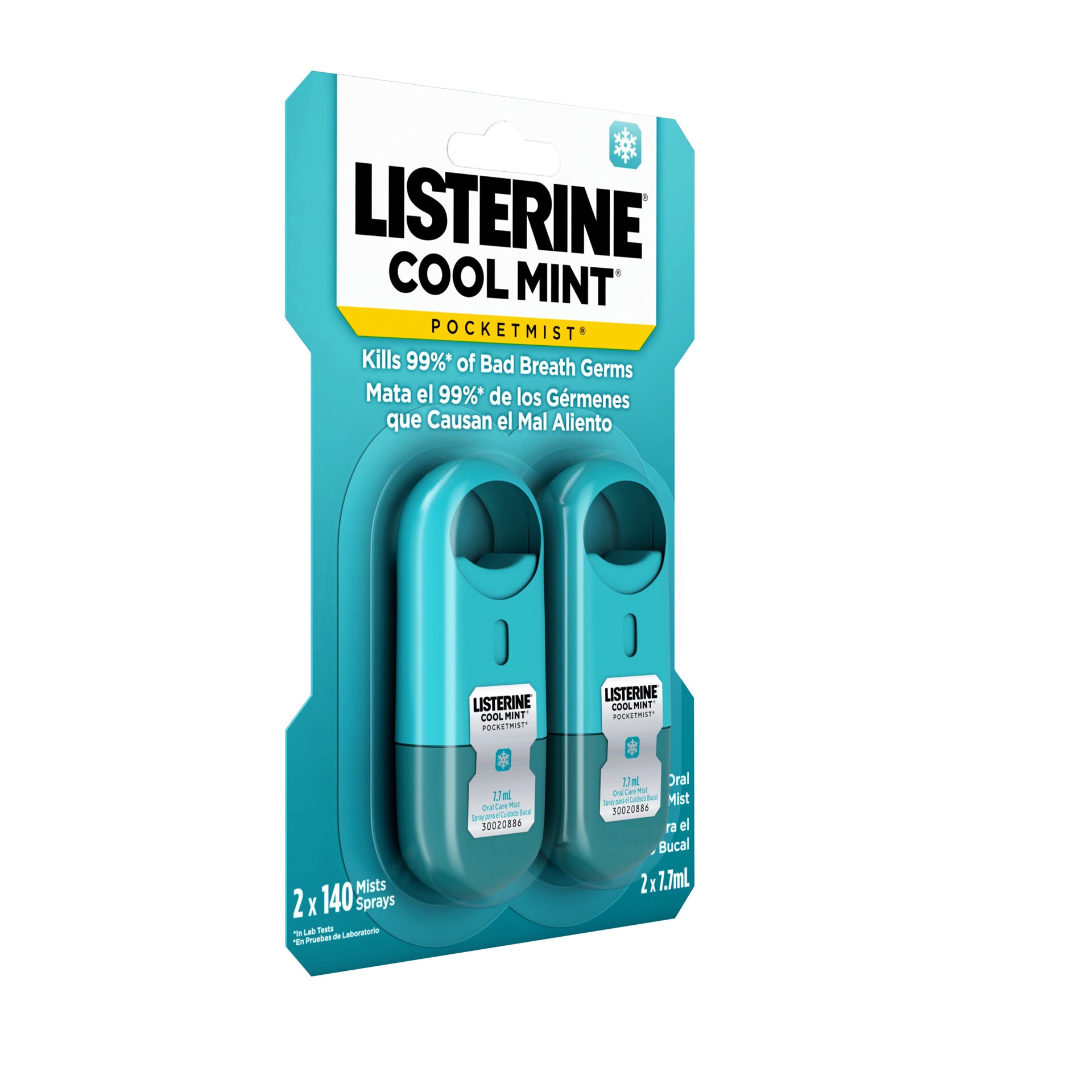 slide 6 of 10, Listerine Pocketmist Cool Mint Breath Spray, 2 ct