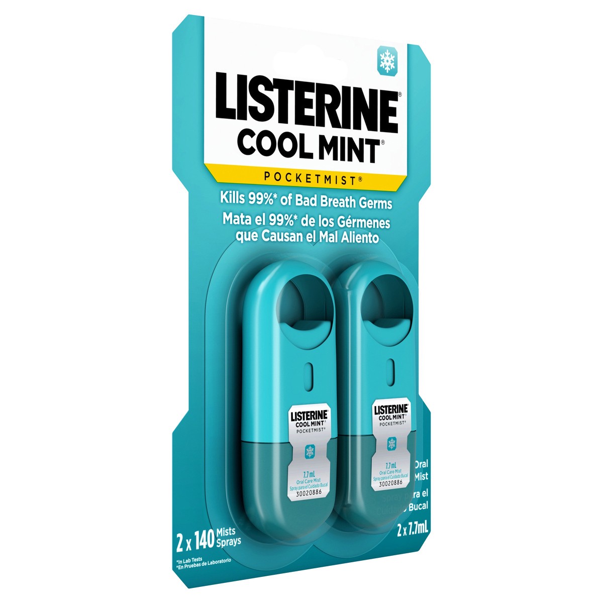 slide 1 of 10, Listerine Pocketmist Cool Mint Breath Spray, 2 ct