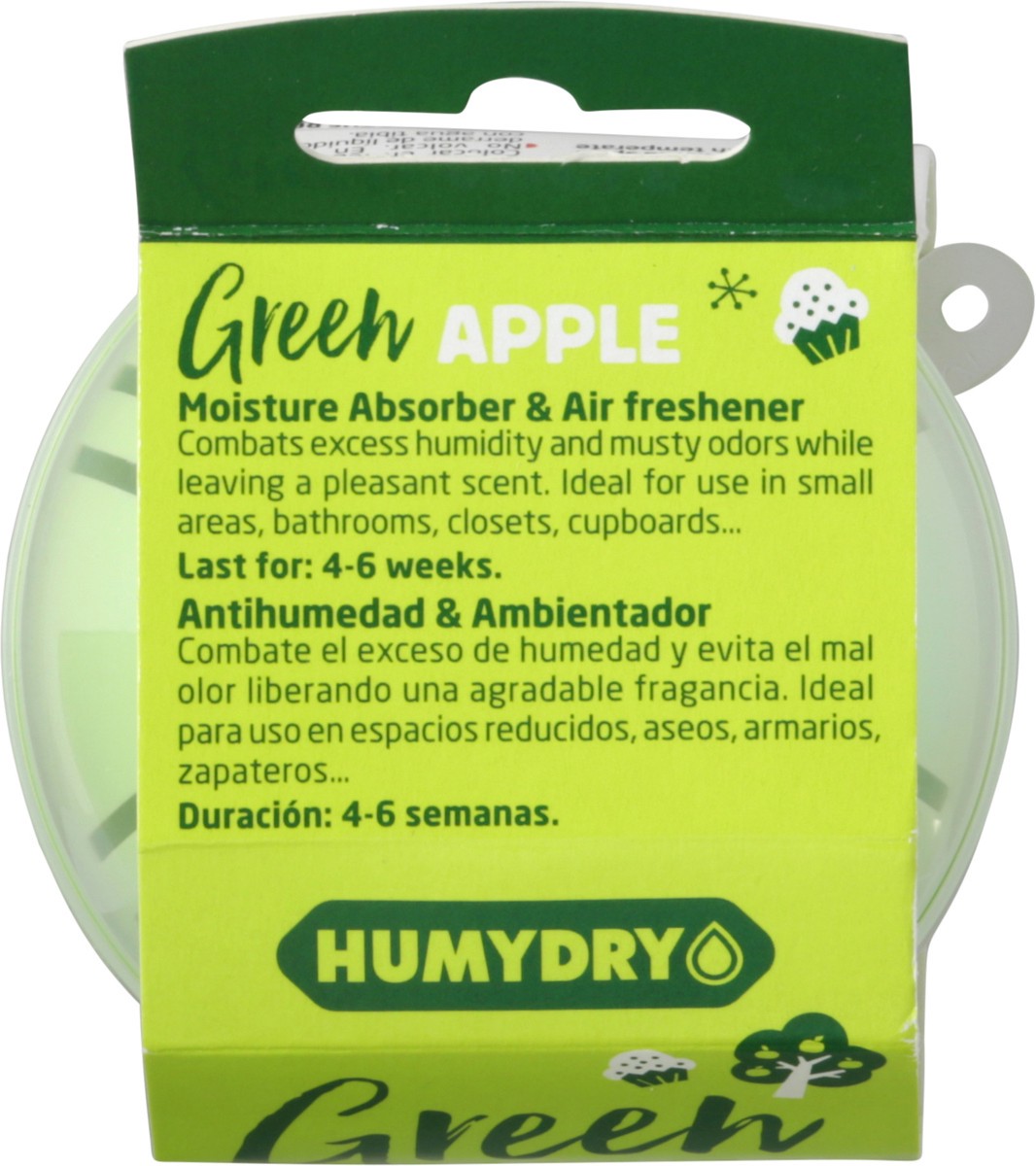 slide 9 of 9, Humydry 2 in 1 Green Apple Moisture Absorber & Air Freshener 2.6 oz, 2.6 oz
