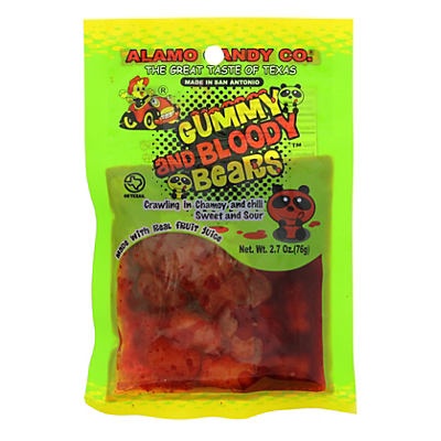 slide 1 of 1, Alamo Candy Co. Gummy Bears In Chamoy, 2.5 oz