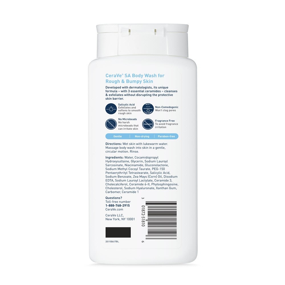 CeraVe SA Body Wash For Rough & Bumpy Skin 10 oz Shipt