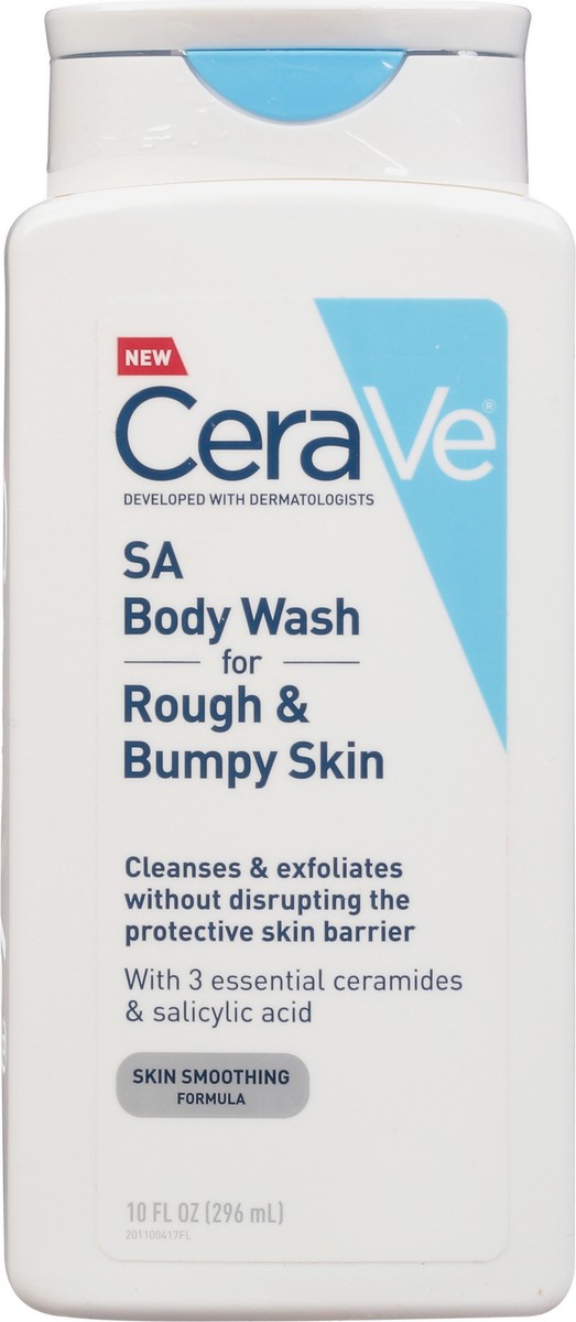 slide 4 of 9, CeraVe for Rough & Bumpy Skin SA Body Wash 10 fl oz, 10 fl oz