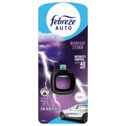 Febreze AUTO Air Freshener, Odor-Fighting Automotive Vent Clip, Midnight Storm Scent, 1 Count