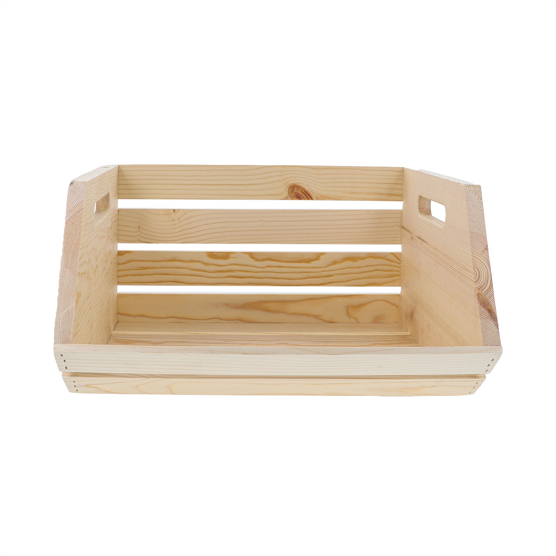 slide 2 of 5, 18" Stackable Wood Bin By Make Market, 17.8 in x 16 in x 9.5 in